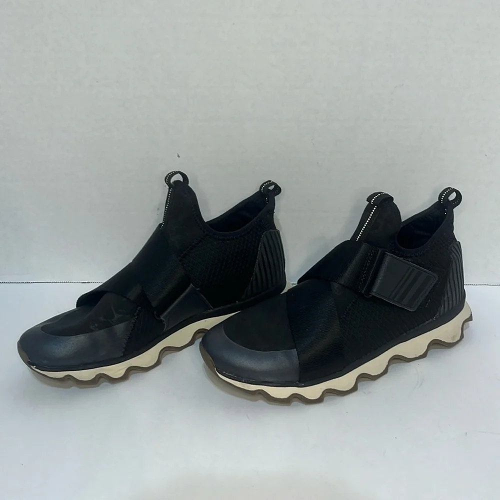 Sorel Womens Kinetic Sneak NL3374-010 Black Slip On Sneaker Shoes US 8.5‎